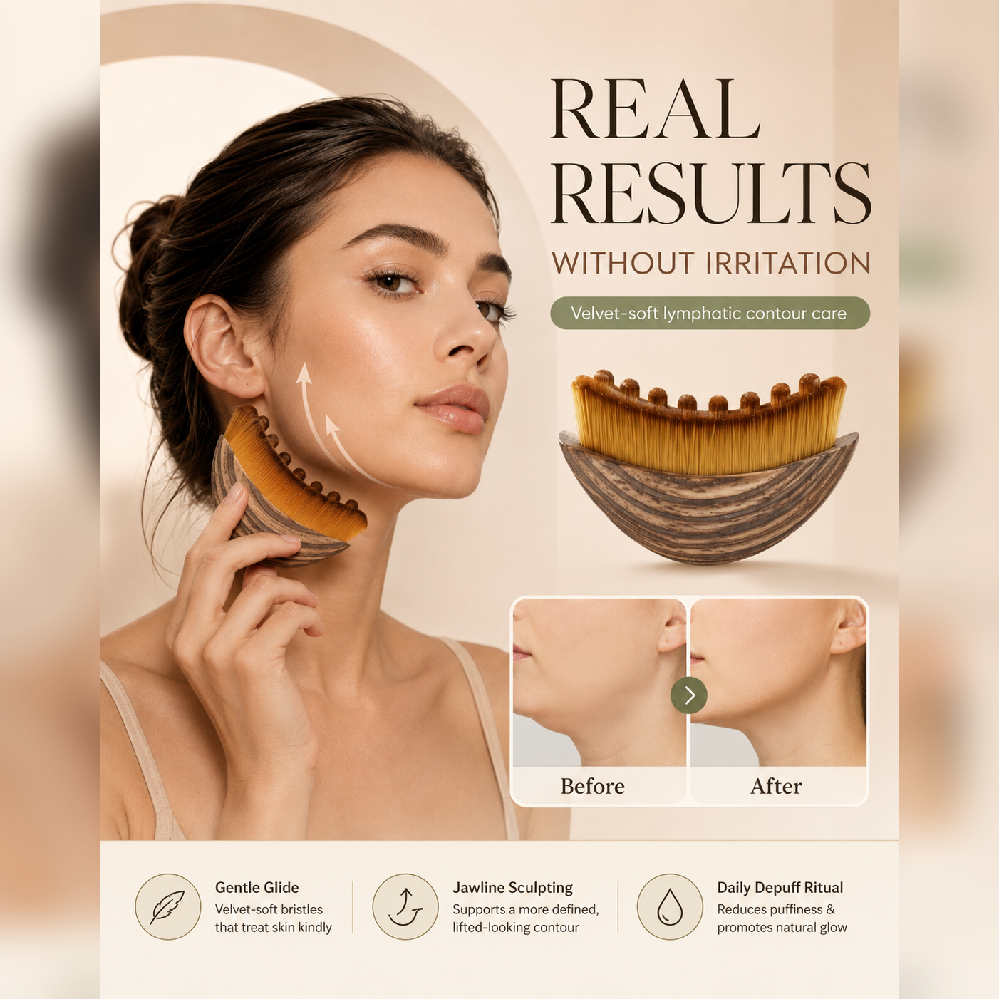 Romae | Velvet Sculpt- Contour & Lymphatic Drainage Brush